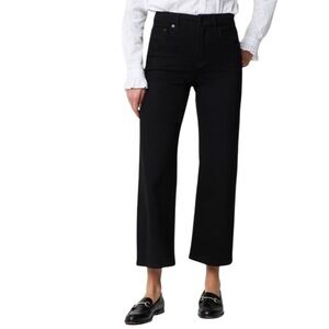 NEW J. CREW Factory Petite wide-leg cropped jean in all-day stretch BLK Size 30P